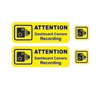 Sticar-it Ltd Set Of 4 DASH CAM Dashboard camera Safety Information Sign Vinyl Car Sticker DecaL