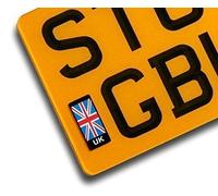 Sticar-it Ltd Union Jack British Flag UK Badge for Motorbike Motorcycle Number Plate vinyl sticker Road legal
