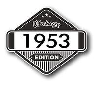 Sticar-it Ltd Vintage Edition 1953 Classic Retro Vinyl Car Motorcycle Cafe Racer Sticker Decal Badge 85x70mm approx.