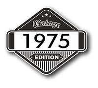 Sticar-it Ltd Vintage Edition 1975 Classic Retro Vinyl Car Motorcycle Cafe Racer Sticker Decal Badge 85x70mm approx.
