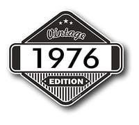 Sticar-it Ltd Vintage Edition 1976 Classic Retro Vinyl Car Motorcycle Cafe Racer Sticker Decal Badge 85x70mm approx.