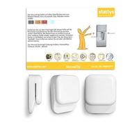 SticcosClip Reusable Wall Clip Set - 6 Electrostatic Paper Holders for Glass, Whiteboards & Cabinets | Alternative to Magnetic Clips, Push Pins & Magnetic Notes