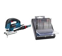 Stichsäge GST 150 BCE + 10x PRO Hardwood and Laminate Jigsaw Blade Set (for Hardwood, Parquet, Length 83 mm, Professional Accessory Jigsaw)