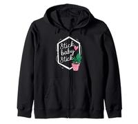 Stick Baby Stick Funny IVF Transfer Day IVF Couple Zip Hoodie