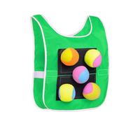 Stick Ball Vest for Kids- Hook Loop Fastening, Playground Dodgeball Game Target, 30x43cm Catch Toss Soft Foam Sphere, Breathable Synthetic Mesh Fabric | Outdoor Activity for Todlers & School Children