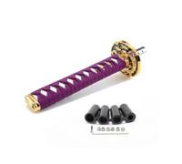 Stick Car Shifter Shift Knob Samurai Sword 200mm / 260mm Knife Gear Shifter Universal Compatible With Manual Cars With 4 Adapters Black+Red Gearshift Knob(20cm Purple)