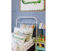 'Stick Crocs' Fitted Sheet Wee Blue Bell Green Single