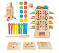 Stick Dice Game,5-in-1 Stick Throwing Dice Ball Drop Toy,Educational Board Game - for Fine Motor Skills Strategic Thinking Home Kindergarten Classroom Preschool