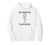 Stick Drawing Middle Finger Sarcastic Humor Minimalist Adult Pullover Hoodie