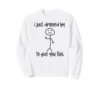 Stick Drawing Middle Finger Sarcastic Humor Minimalist Adult Sweatshirt