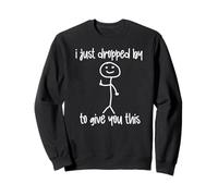Stick Drawing Middle Finger Sarcastic Humor Minimalist Adult Sweatshirt