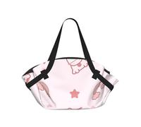 Stick Figure Cartoon Unicorns Foldable Camping Tote Bag â€“ Premium All-Over Printed Round Picnic Blanket With Carry Handles, Waterproof Polyester Composite Fabric For Beach, Camping & Park Outings