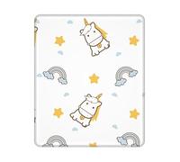 Stick Figure Cartoon Unicorns Non-Slip Rubber Gaming Mouse Pad 10x12 Inches (Vertical Layout) - Premium Full-Print, Eco-Friendly Polyester Top With High-Grip Rubber Base For Office, Study & Pc Gaming