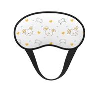 Stick Figure Cartoon Urbunny Premium Eye Mask â€“ Soft Satin Sleep Mask with Full-Print Front Design, 100% Polyester Shade Eye Cover for Travel, Meditation, Yoga & Night Rest