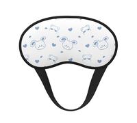 Stick Figure Cartoon Urbunny Premium Eye Mask â€“ Soft Satin Sleep Mask with Full-Print Front Design, 100% Polyester Shade Eye Cover for Travel, Meditation, Yoga & Night Rest