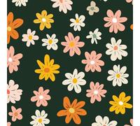 Stick Figure Flower Self Adhesive Wallpaper Colorful Floral Contact Paper Peel and Stick Wallpaper Thicken Waterproof Matte With Sticky Back Canvas Wall Cabinets Furniture Stickers Decorate 0.4×10 m