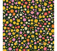 Stick Figure Flower Wallpaper Self-Adhesive 0.4×10 m Colorful Floral Matte Contact Paper Removable Thicken Waterproof Canvas Peel and Stick Wall Paper for Home Decoration Furniture Renovation