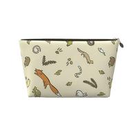 Stick Figure of an Elk Leather Portable Cosmetic Bag Organiser Suitable Business Trip for Woman Man