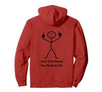 Stick Figure Two Middle Fingers And The Horse You Rode In On Pullover Hoodie