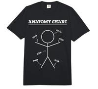 Stick Figures Anatomy Chart Funny Anatomist Stickman Anatomy Comfort Colors Adult Heavyweight T-Shirt
