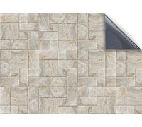 Stick & Go Repositionable Self Adhesive Dolls House Wallpaper 1:12 Scale (1 Sheet) - Natural Stone Floor - No. 169