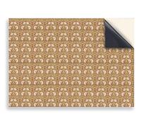Stick & Go Repositionable Self Adhesive Dolls House Wallpaper 1:12 Scale (1 Sheet) - William Morris Brown Floral Wallpaper - No. 98