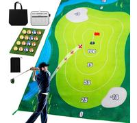 Stick Golf Game Mats,Portable 150 x 80cm Indoor/Outdoor Golf Game Set with Score Plate Golf Chipping Game Golf Practice Mat Dartboard Training Aid Equipment for Kid Adult Junior