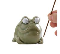 Stick Incense Burner - Frog Statue Meditation Holder, Artistic Flow Incense Stand with Stable Base Design, Zen Aroma Decor Piece for Relaxation Yoga Teahouse Bedroom Bathroom Kitchen Study