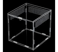 Stick Insect Enclosure, 10x10x10cm Transparent Reptile Terrarium, Jumping Spider Enclosure, Tarantula Enclosure, Praying Mantis Enclosure for Insect Observation, Pet Transport, School Projects