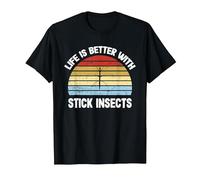 Stick Insect Shirt | Life is Better with Stick Insects T-Shirt, Men, Black, 5X-Large