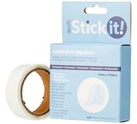 Stick it 5 mm 250-Piece Small Adhesive Square, White