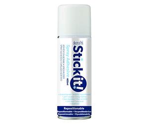 Stick it Spray Adhesive, Repositionable, Clear, 400ml, Spray Glue for Home and Craft Projects, Strong Bond Set and Long Lasting, Ideal for Paper, Cards, Photographs, Rubber, Fabrics