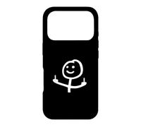Stick Man Middle Finger BACKSIDE Funny Stickman Joke Case for iPhone 17 Pro