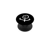 Stick Man Middle Finger BACKSIDE Funny Stickman Joke PopSockets Adhesive PopGrip