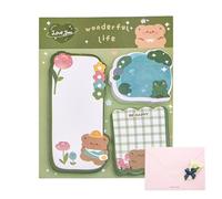 Stick Memo Pads Cartoon Animal Notes Cute Animal Sticky Notes Cute Stationary Note Pads Notepad Page Markers Flags, Colourful Tab Supplies for Roommates, Students
