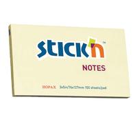 Value Stick'N 21009 Sticky Notes 76mm x 127mm - Pastel Yellow (12 x 100 Sheets)