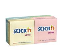 Value Stick'N 21328 Sticky Notes 76mm x 76mm - Asst Pastel Colours (12 x 100 Sheets)