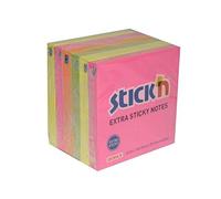 ValueX Extra Sticky Notes 76x76mm 90 Sheets Neon Colours (Pack 6) EH7648 - 21679