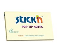 Stickn ValueX Stickn Pop-Up Notes 76x127mm 100 Sheets Yellow (Pack 12) 21396