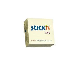 STICK N Value Stickn Sticky Notes Cube 76x76mm Pastel Yellow 21072
