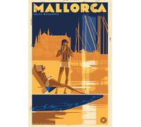 Stick No Bills Dónde Ahora? Puerto De Palma, Islas Baleares, 1960s | Premium open edition Poster | Dónde Ahora? Puerto De Palma, Islas Baleares, 1960s | 30 X 40CM | Spanish Poster