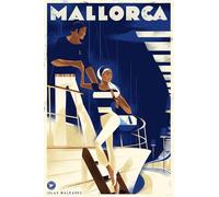 Stick No Bills Good Evening Mallorca | Port Adriano, Islas Baleares, 1960s| Premium open edition Poster 30 X 40CM | Spanish Poster
