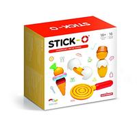 Stick-O Magnetic Building Blocks for Children from 1 Years, Creative Construction Toy, Educational Toy with Magnet, Cooking Friends Set for Girls and Boys, Montessori Toy, 16-Piece Set