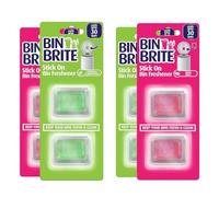 Stick On Bin Freshener Mixed Scents Pack of 4 2 Berry Blast & 2 Citronella and Lemongrass - Kitchen Bin Deodoriser Stickers for Odour Control