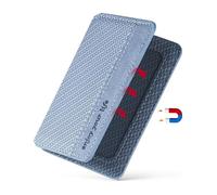 Stick On Card Holder, Card Holder for Phone - Large Capacity Stick On Wallet, PU Leather Magnetic Card Holder, Wallet for Credit Cards, Coins and Cash, Blue, Se référer au descriptif, Refer to
