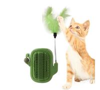 Stick On catScratcher Toy - catWand Bell, Cactus Grooming Brush | Catnip Filled Wall Mounted Ball Scratcher PP Durable Fiber Interactive Indoor catActivity Toy for Exercise Hair Care Play Corner Us