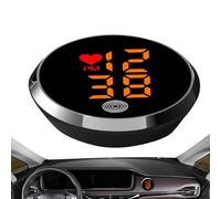 Stick on Clock for Car Dashboard | Automotive Adhesive Digital Clocks,Stick on Small LED Time Display Watch for Car Dashboard Air Vent Bike Motorcycle