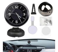 Stick On Clock - Tiny Illuminated Car Clock Dashboard Decor,Small Stick-On Clock, Car Dash Decorations For Offices, Outdoor, Travel
