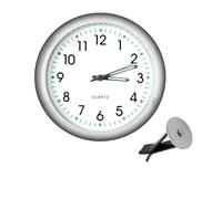 Stick on Dashboard Car Clock with Clip, Luminous Mini Tiny Analog Quartz Air Vent Clocks, Self Adhesive Automotive Vent Clocks Watch for Dashboard Boat Bike Home