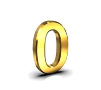 Stick On Door Numbers, 3 Inch 3D Mailbox Numbers, Self Adhesive House Numbers Plaques, Door Numbers for House, Apartment, Mailbox, Hotel, Office, Room, Courtyard, Cafe (0, Gold)